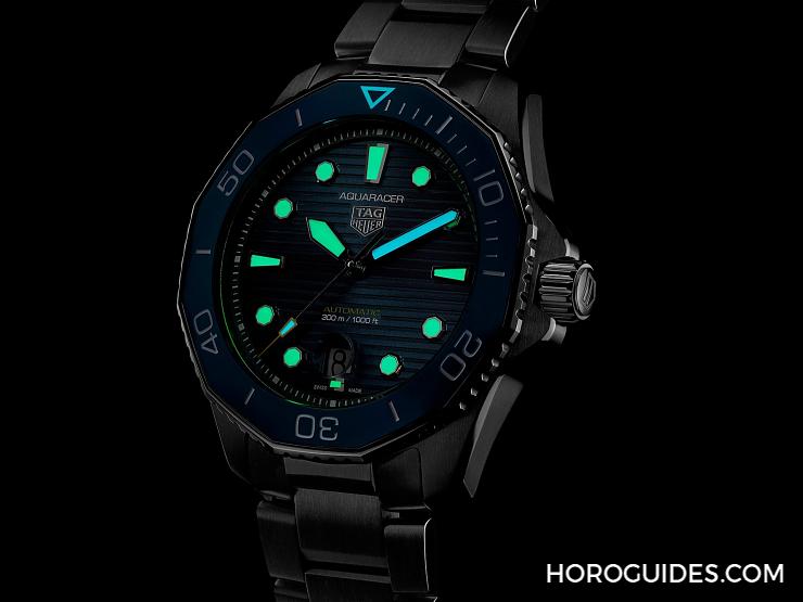 TAG HEUER - 藍白陶瓷圈！ TAG Heuer Aquaracer Professional 300 GMT兩地時間腕表