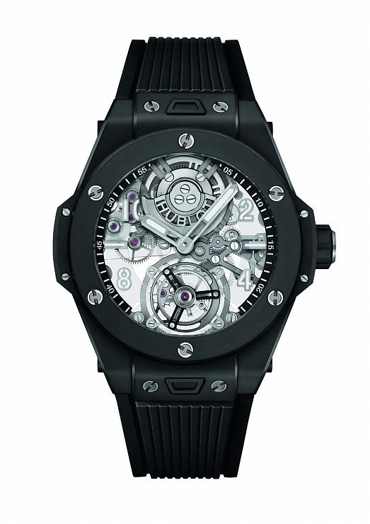 HUBLOT - 開創(chuàng)高性能復雜功能腕表的全新面貌宇舶大爆炸系列魔力黑陶瓷陀飛輪腕表