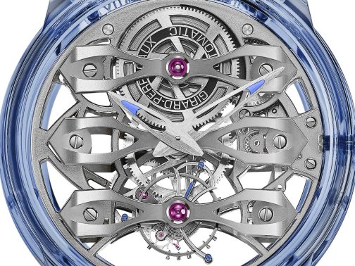 精工表全鏤空三橋陀飛輪8枚限量款藍寶石水晶表殼腕表