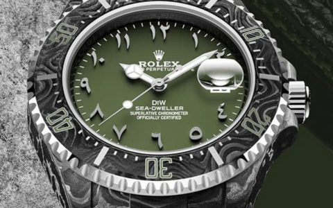 Rolex Sea-Dweller改裝表升值4倍軍綠中東面盤、碳纖表殼超粗獷