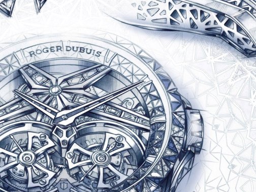 羅杰杜彼Excalibur Superbia系列600顆白色鉆石和藍寶石全鉆腕表