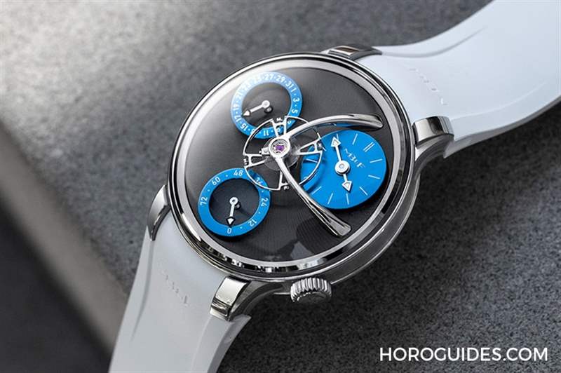 MB&F - 最有感的科幻亮眼配色，MB&F LM Split Escapement EVO冰藍面