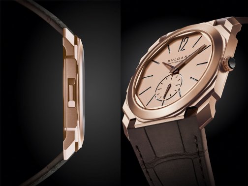 寶格麗Oct Finissimo超薄三問腕表玫瑰金材質(zhì)