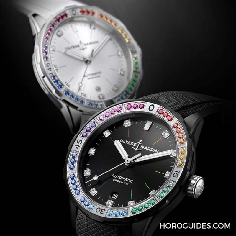 ULYSSE NARDIN - 以彩虹寶石圈入作，Ulysse Nardin Blast彩虹陀飛輪腕表、Lady Diver美人魚潛水彩虹腕