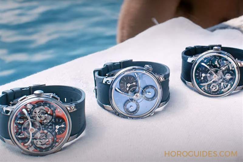 MB&F - 最有感的科幻亮眼配色，MB&F LM Split Escapement EVO冰藍面