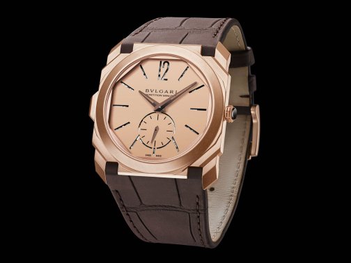 寶格麗Oct Finissimo超薄三問腕表玫瑰金材質(zhì)