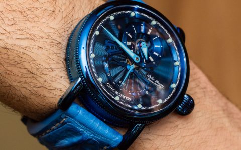 Chronoswiss Flying Grand Regulator Open Gear ReSec “Blue Note” 手表動手