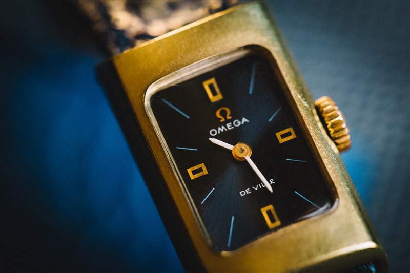 歐米茄碟飛表盤(pán)特寫(xiě)