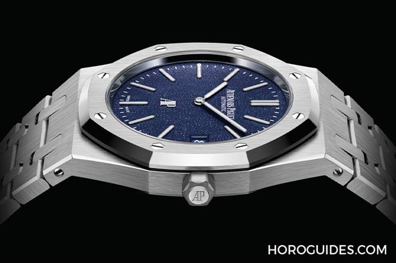 AUDEMARS PIGUET - 白金材質的Royal Oak「JUMBO」16202BC，采用愛彼全新藍色粒紋表面