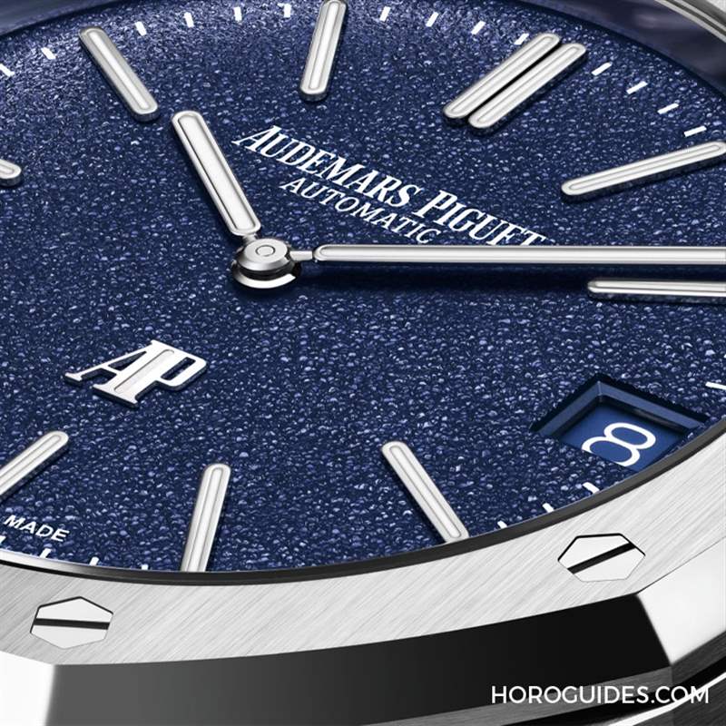 AUDEMARS PIGUET - 白金材質的Royal Oak「JUMBO」16202BC，采用愛彼全新藍色粒紋表面