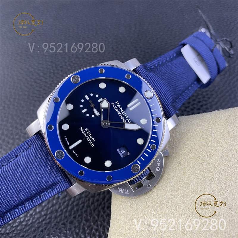 SBF廠(chǎng)(VS廠(chǎng))新品沛納海pam1289藍(lán)色拋光圈口腕表做工如何-復(fù)刻表