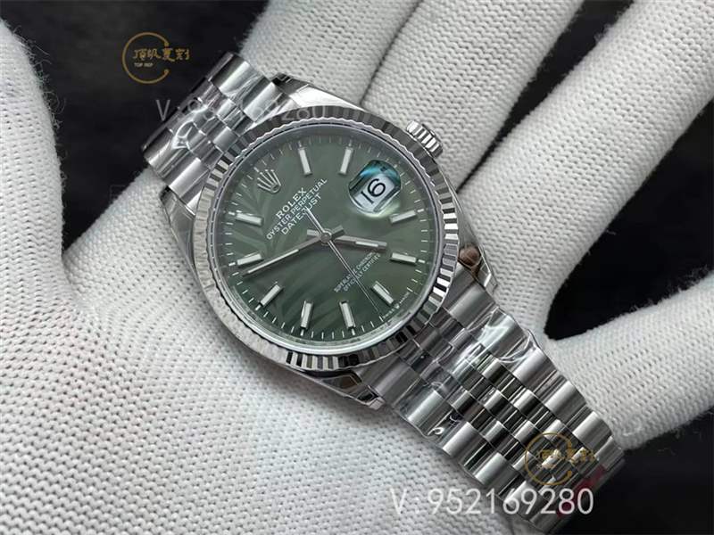 VS廠勞力士36mm日志棕櫚綠盤腕表評測,爆款推薦搭載3235機(jī)芯