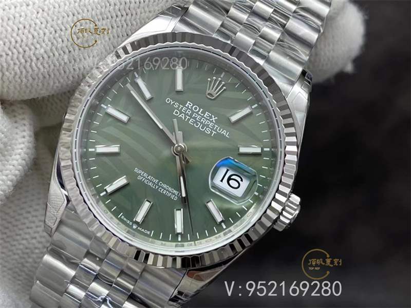 VS廠勞力士36mm日志棕櫚綠盤腕表評測,爆款推薦搭載3235機(jī)芯