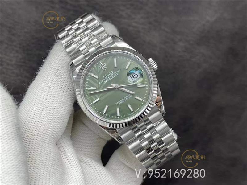 VS廠勞力士36mm日志棕櫚綠盤腕表評測,爆款推薦搭載3235機(jī)芯