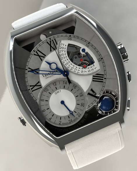 維森特拉格林尼治標(biāo)準(zhǔn)時(shí)間3GMT手表