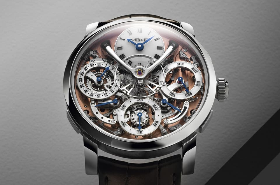 MB&F第一次以不銹鋼材質(zhì)打造Legacy Machine萬(wàn)年歷鮭魚(yú)面新色好感度再加分