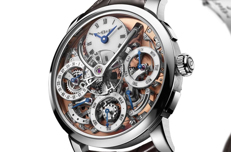 MB&F第一次以不銹鋼材質(zhì)打造Legacy Machine萬(wàn)年歷鮭魚(yú)面新色好感度再加分