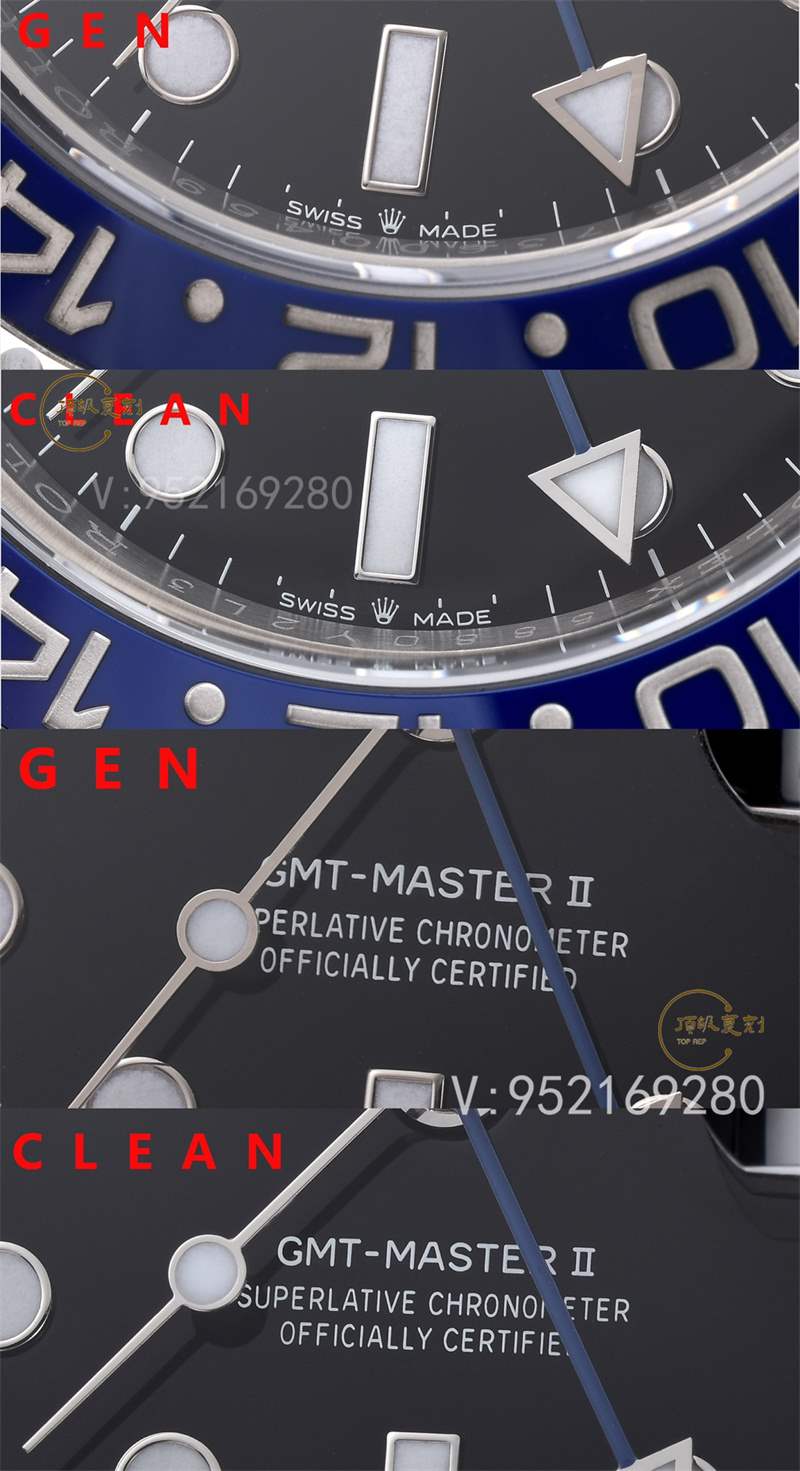 Clean廠C廠國米圈對比評測,C廠勞力士藍(lán)黑圈和正品對比差距大嗎