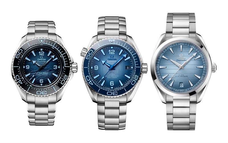 『新表』歐米茄推出8枚Seamaster 75th Anniversary Summer Blue海馬系列75周年腕表：藍色的變幻