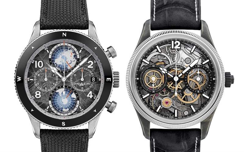 Montblanc新品亮點：1858無氧表殼世界時計時碼表，Minerva翻轉機芯計時碼表