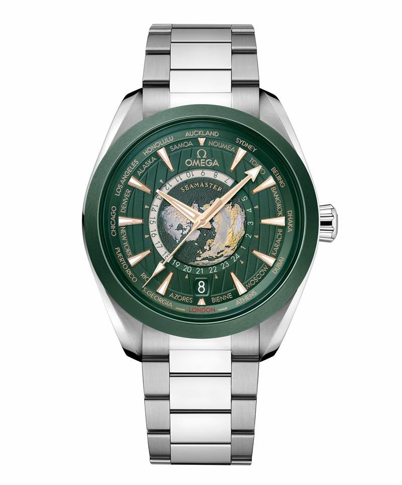 歐米茄推出Seamaster Aqua Terra Worldtimer世界時(shí)腕表：激光燒蝕工藝表盤+2級鈦表殼