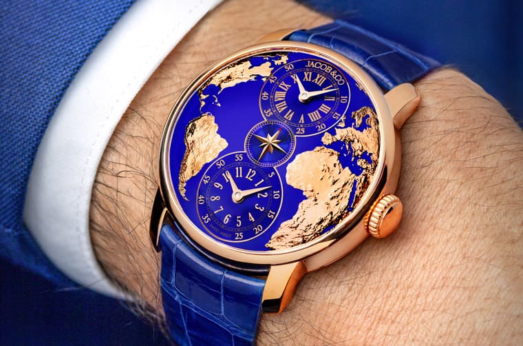 JACOB & CO.新款兩地時間手表創(chuàng)作背景有洋蔥兩套獨立顯示閱讀時間易如反掌