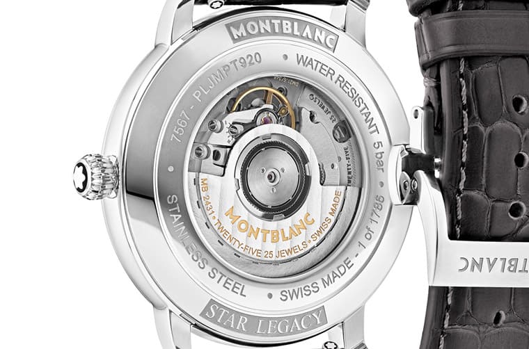 萬寶龍明星傳承系列從白朗峰花崗巖獲得靈感開創獨特霧巖灰冰川圖案面盤