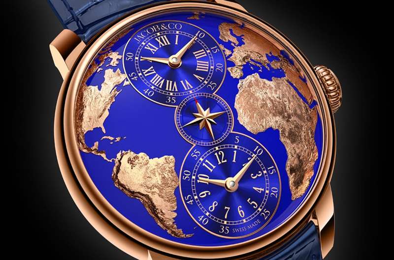 JACOB & CO.新款兩地時間手表創(chuàng)作背景有洋蔥兩套獨立顯示閱讀時間易如反掌