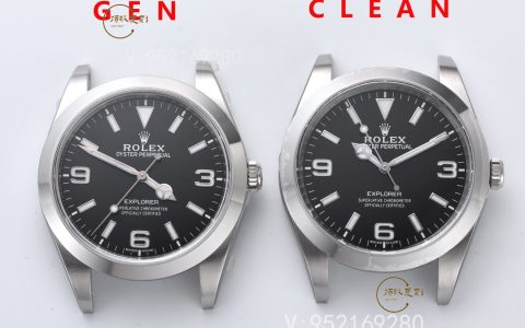 C廠Clean廠勞力士39mm探險家一代214270真假對比,C廠39探一對比正品怎么樣