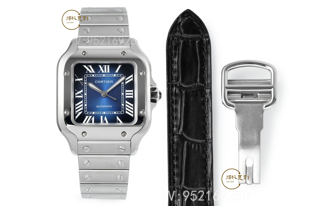 BV廠V2升級版卡地亞大號山度士WSSA0013孔雀藍腕表做工怎么樣