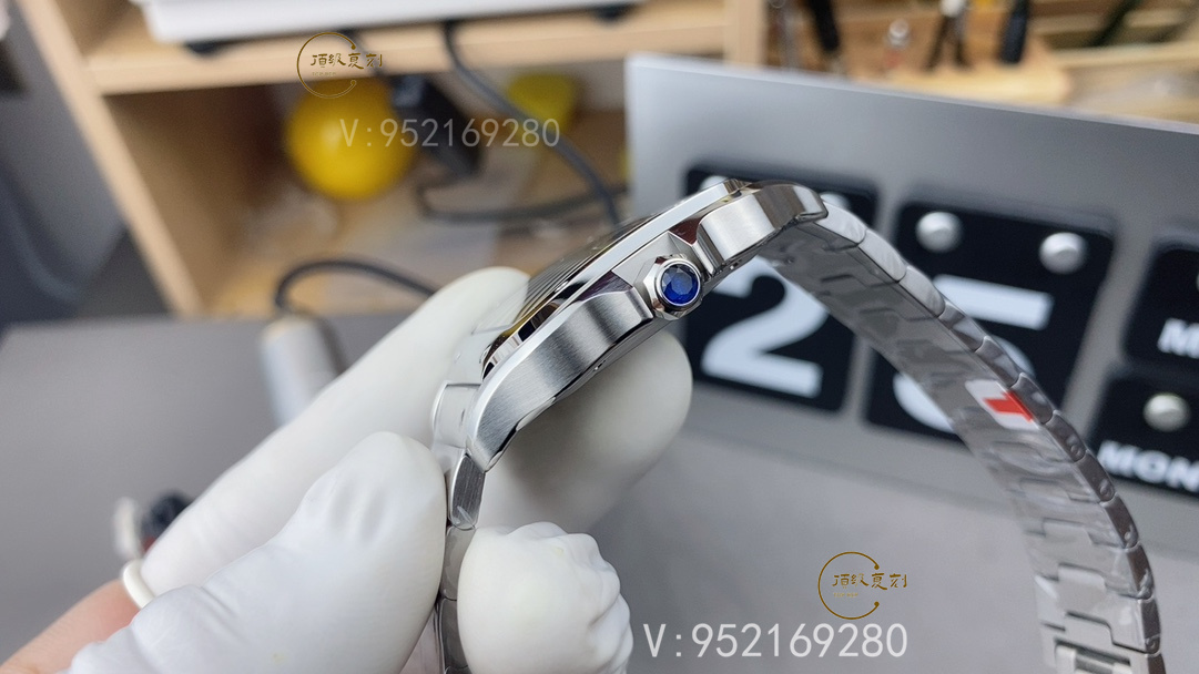 BV廠V2升級版卡地亞大號山度士WSSA0013孔雀藍腕表做工怎么樣